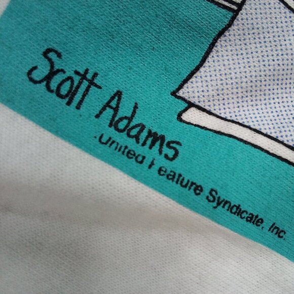 Deadstock Vintage Dilbert Two Goals This Year T-Shirt - Picture 3 of 6